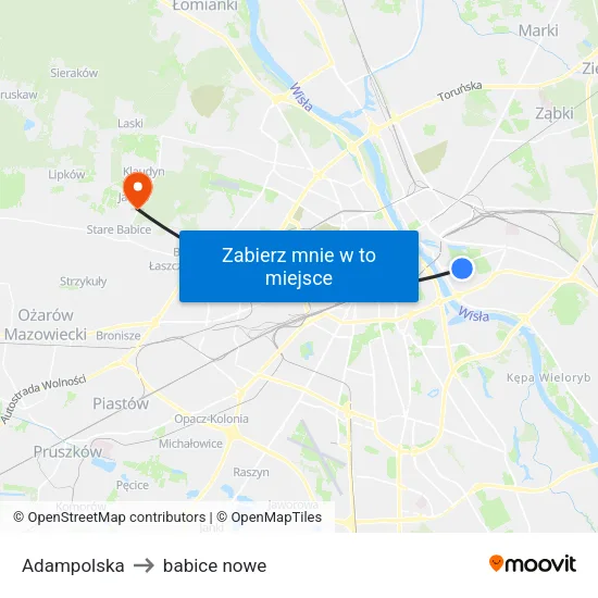 Adampolska to babice nowe map