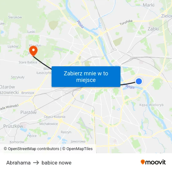 Abrahama to babice nowe map