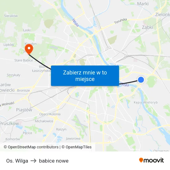 Os. Wilga to babice nowe map