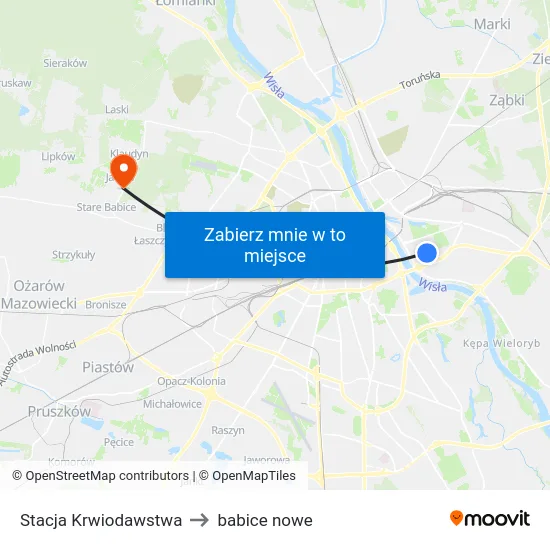 Stacja Krwiodawstwa to babice nowe map