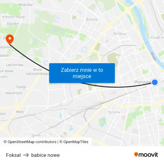Foksal to babice nowe map