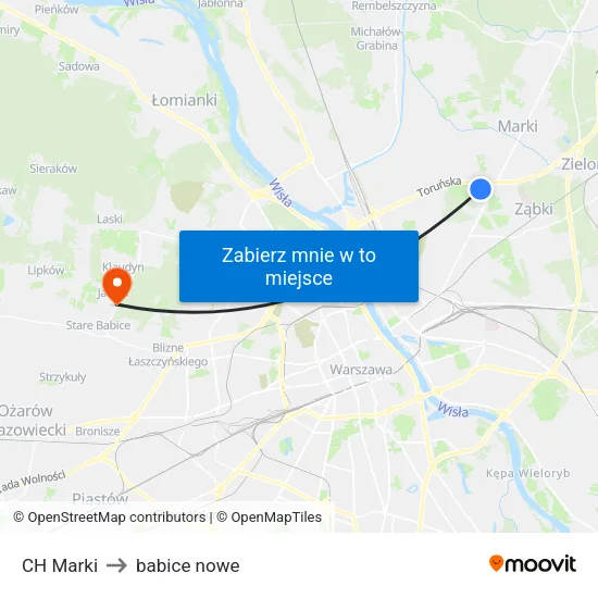 CH Marki to babice nowe map