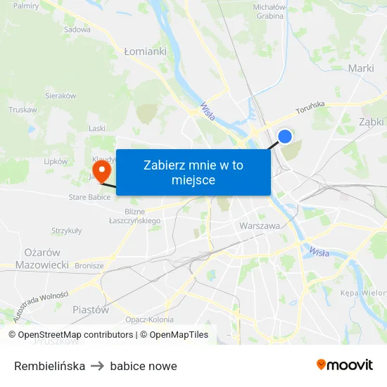 Rembielińska to babice nowe map