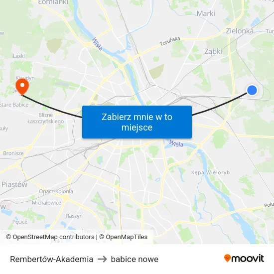 Rembertów - Akademia to babice nowe map