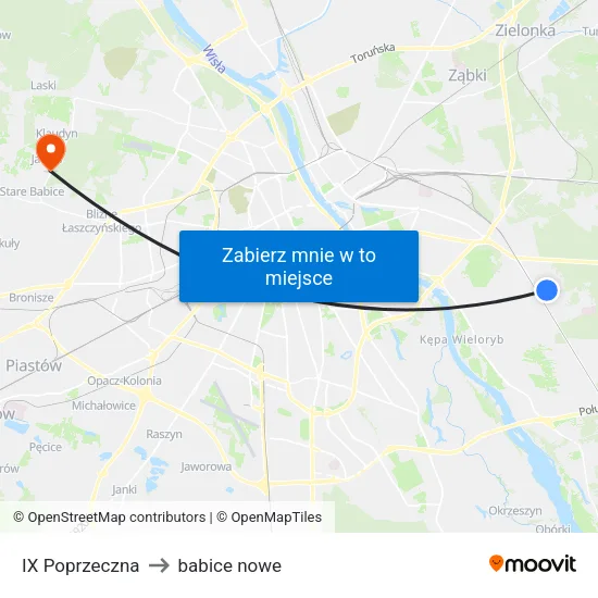 IX Poprzeczna to babice nowe map