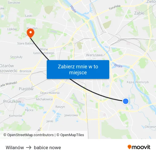 Wilanów to babice nowe map