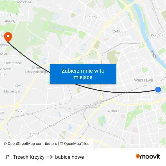 Pl. Trzech Krzyży to babice nowe map
