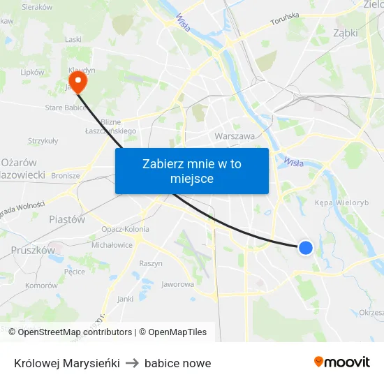 Królowej Marysieńki to babice nowe map