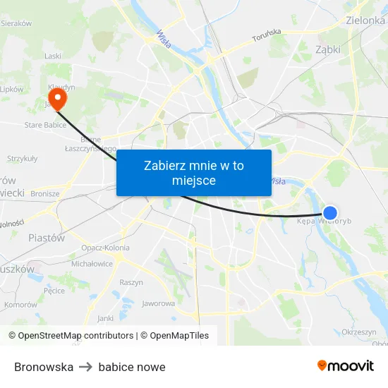 Bronowska to babice nowe map