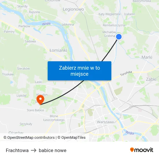 Frachtowa to babice nowe map