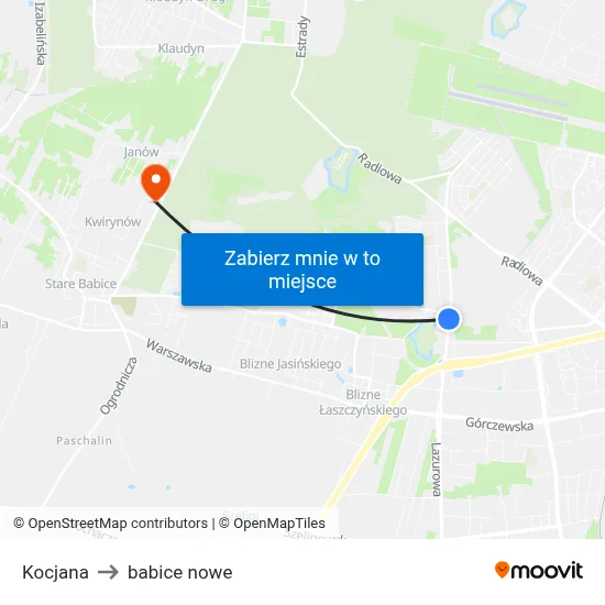 Kocjana to babice nowe map