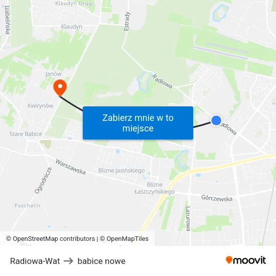 Radiowa - WAT to babice nowe map