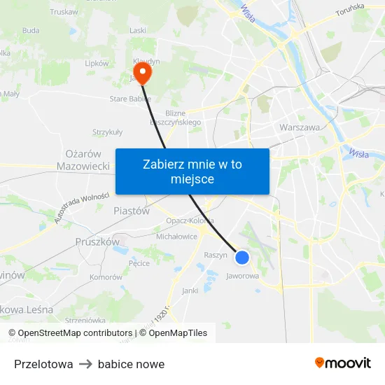 Przelotowa to babice nowe map