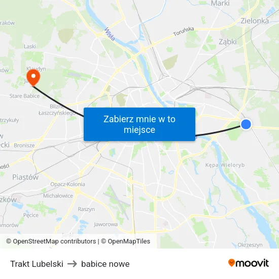 Trakt Lubelski to babice nowe map