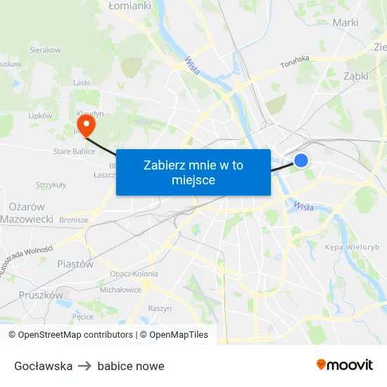 Gocławska to babice nowe map