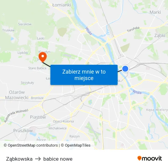Ząbkowska to babice nowe map