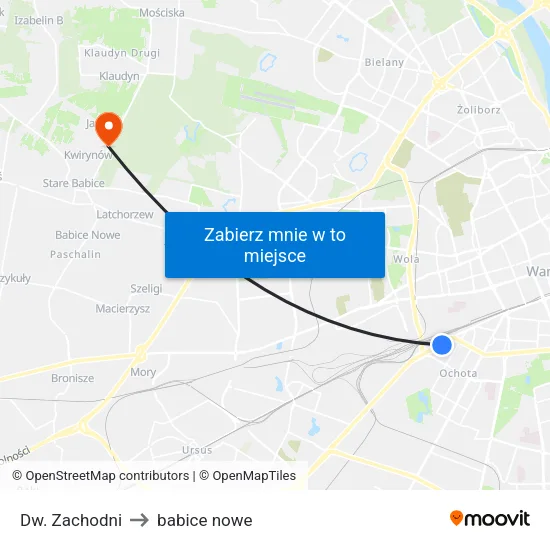 Dw. Zachodni to babice nowe map
