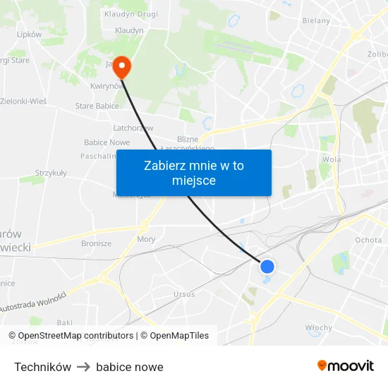Techników to babice nowe map