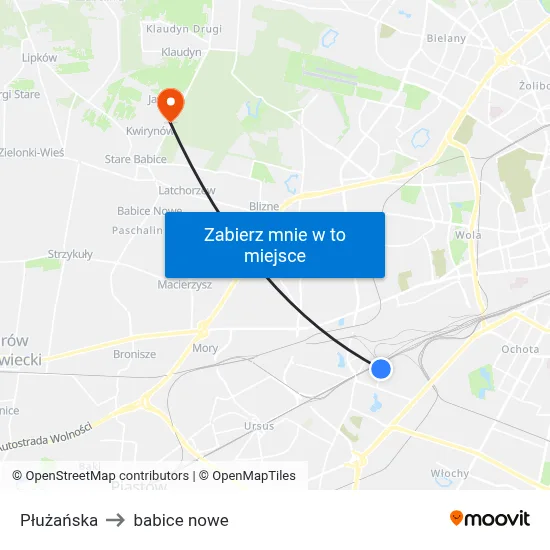 Płużańska to babice nowe map