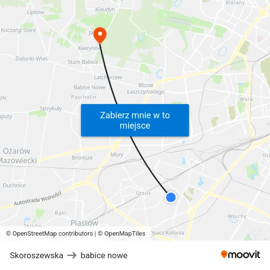 Skoroszewska to babice nowe map