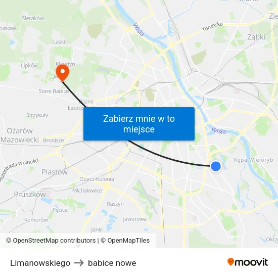 Limanowskiego to babice nowe map