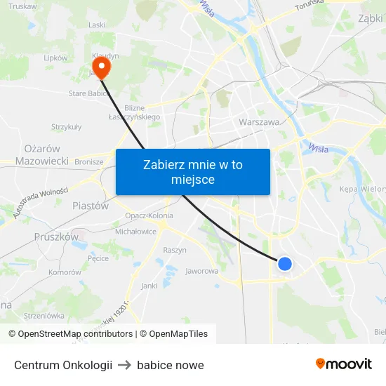 Centrum Onkologii to babice nowe map
