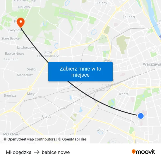 Miłobędzka to babice nowe map