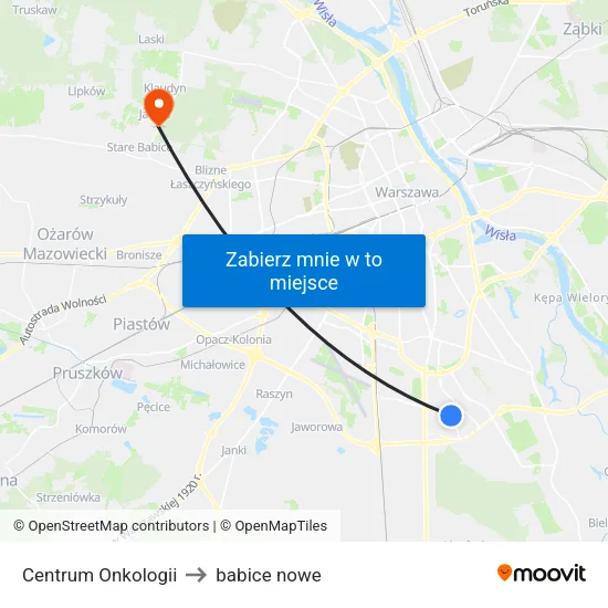 Centrum Onkologii to babice nowe map