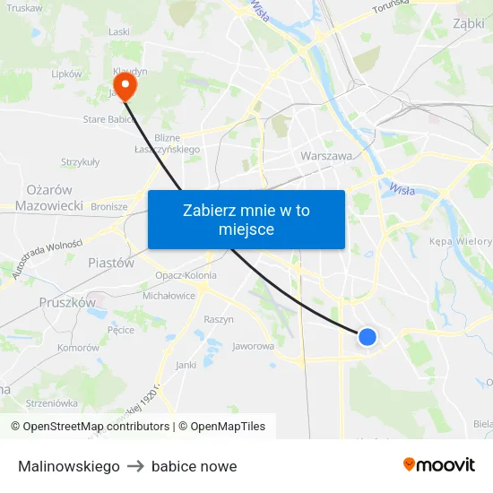 Malinowskiego to babice nowe map