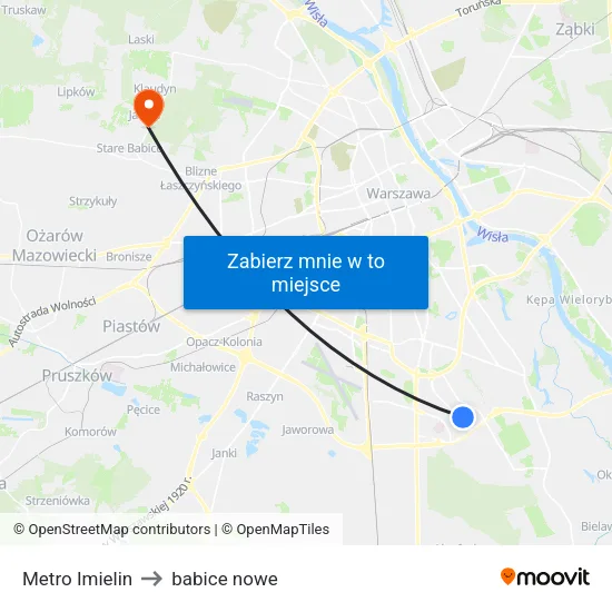 Metro Imielin to babice nowe map
