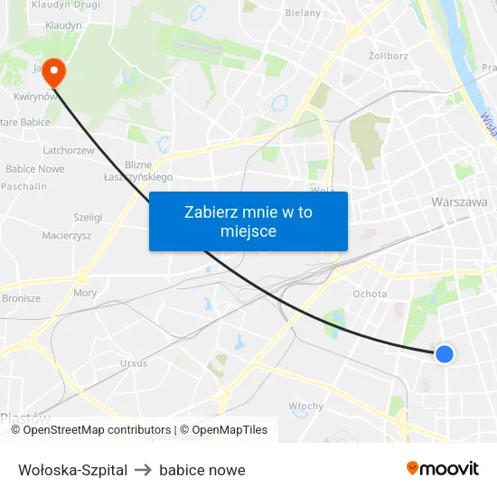 Wołoska - Szpital to babice nowe map
