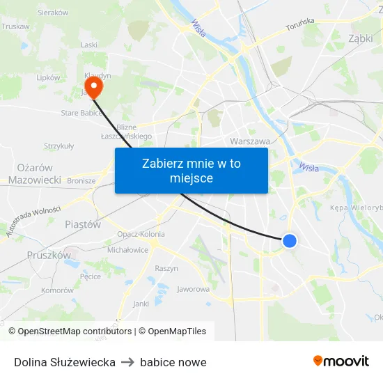 Dolina Służewiecka to babice nowe map
