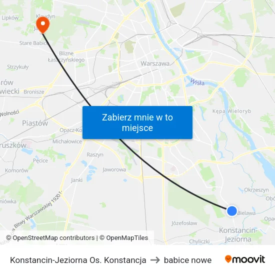 Konstancin-Jeziorna Os. Konstancja to babice nowe map