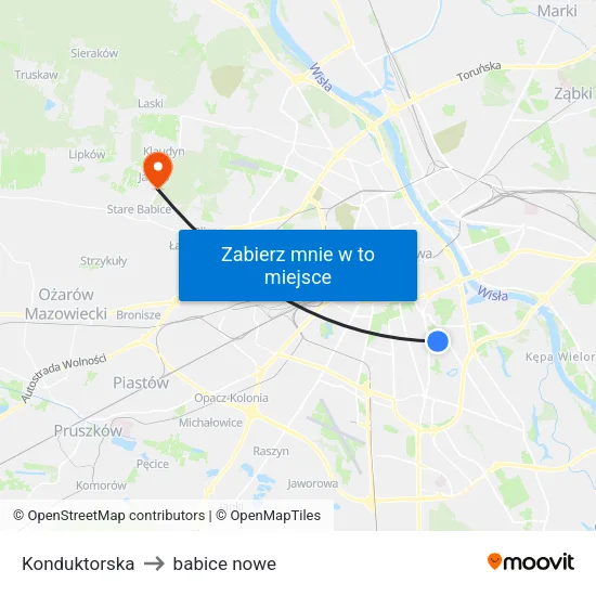 Konduktorska to babice nowe map