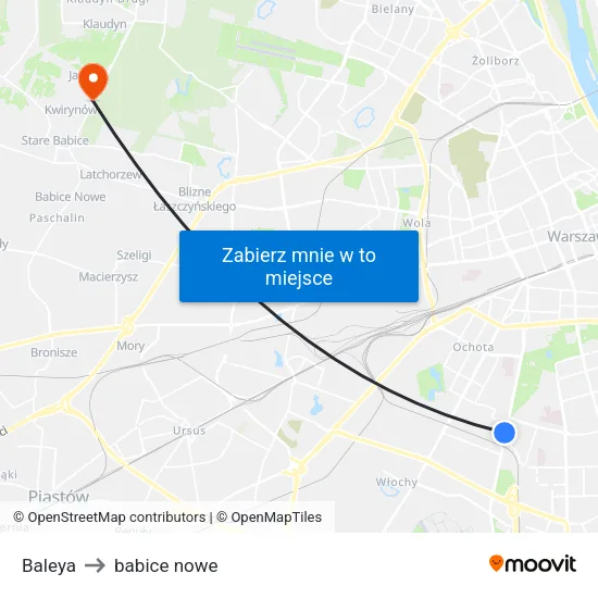 Baleya to babice nowe map