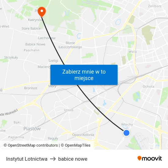 Instytut Lotnictwa to babice nowe map