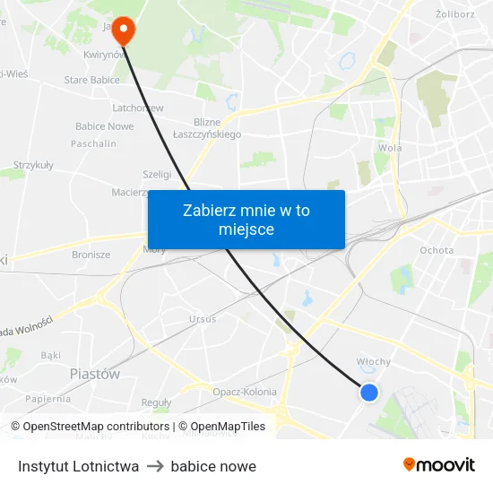 Instytut Lotnictwa to babice nowe map