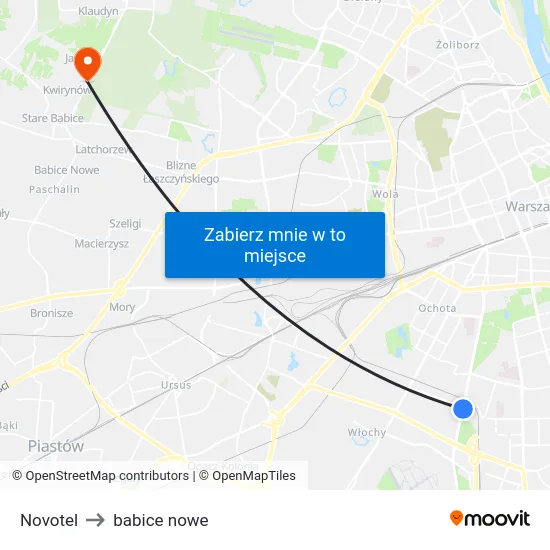 Novotel to babice nowe map