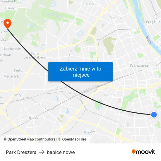 Park Dreszera to babice nowe map