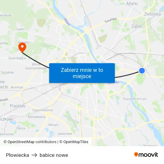 Płowiecka to babice nowe map