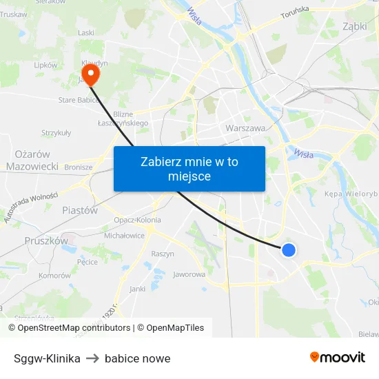 SGGW - Klinika to babice nowe map