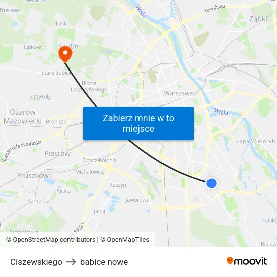 Ciszewskiego to babice nowe map