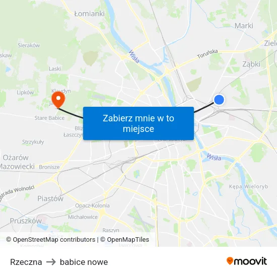 Rzeczna to babice nowe map