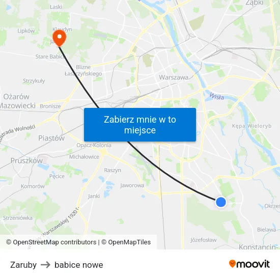 Zaruby to babice nowe map