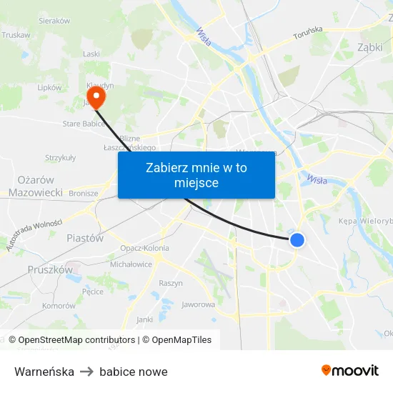 Warneńska to babice nowe map