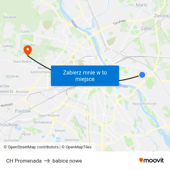 CH Promenada to babice nowe map