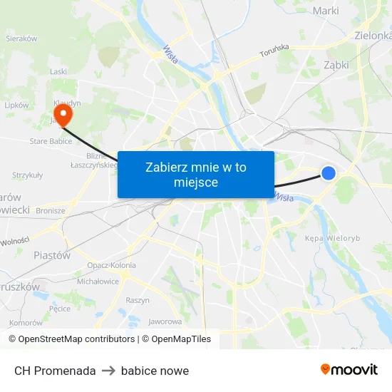 CH Promenada to babice nowe map