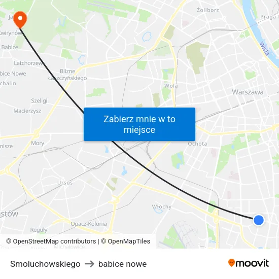 Smoluchowskiego to babice nowe map