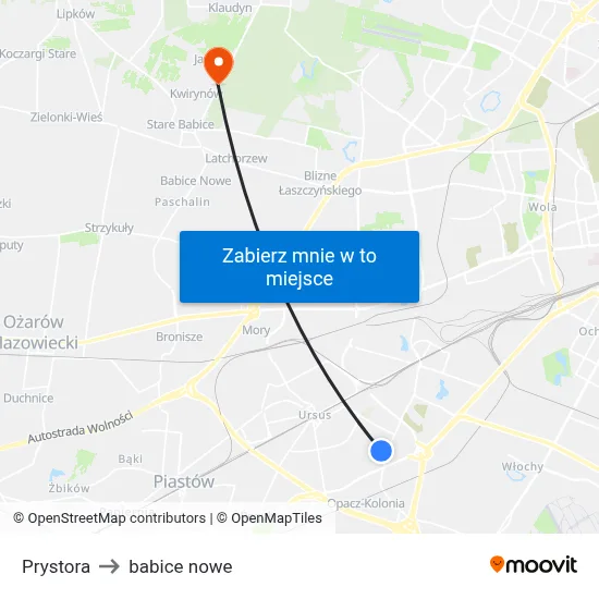 Prystora to babice nowe map