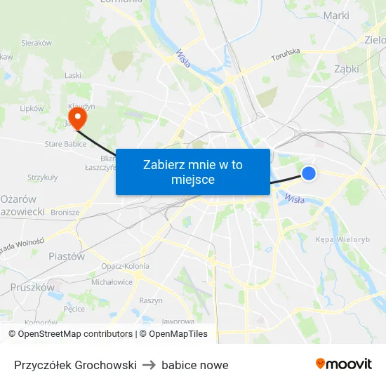 Przyczółek Grochowski to babice nowe map